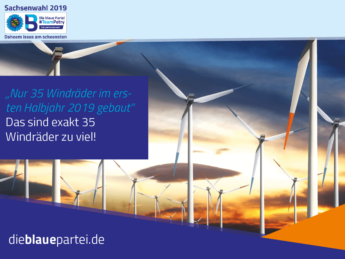 Nur 35 Windräder im ersten Halbjahr 2019 gebaut – 35 Windräder zu viel!