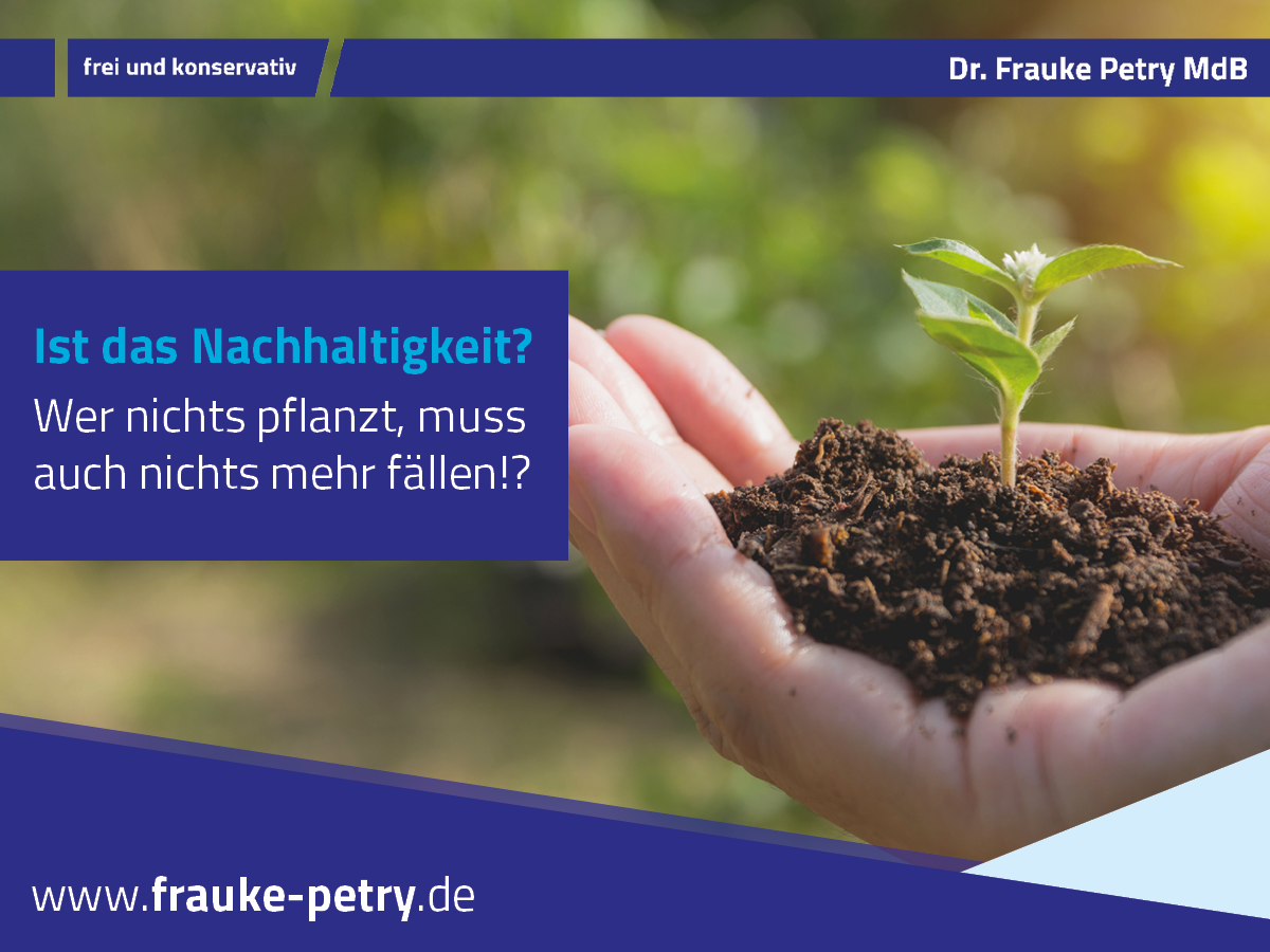 +++ PM Frauke Petry: Grüne Baumschutzsatzung – Verbote und Bevormundung statt Vernunft und Freiheit +++